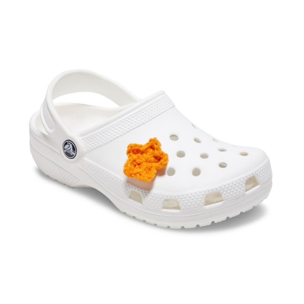 Jibbitz™ Estrela Laranja Crochê Artesanal Único Amarelo 2