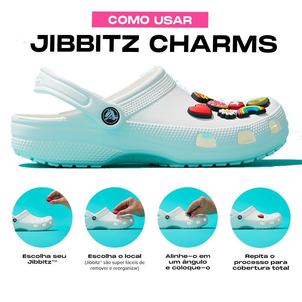 Jibbitz charm letra h unico Branco 2