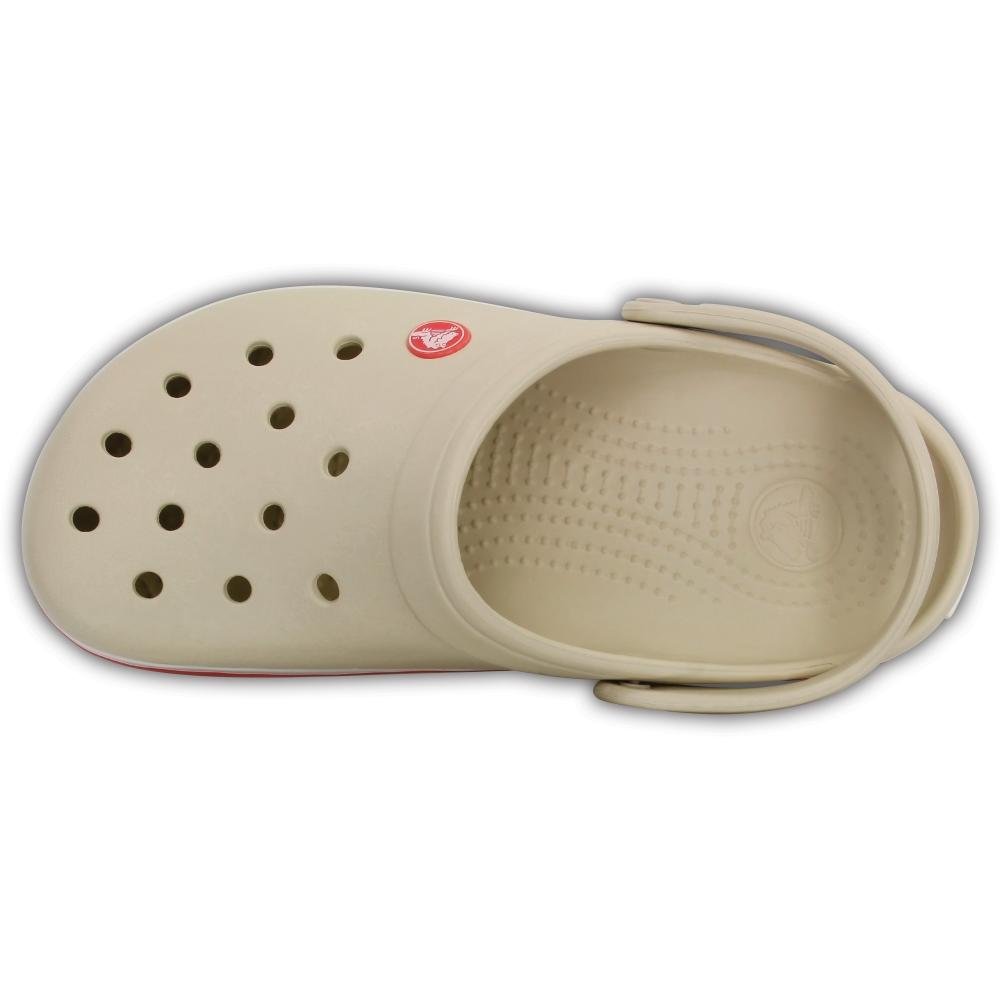 Sandália crocs crocband stucco/melon Bege 4