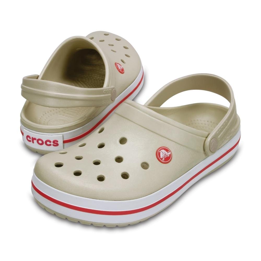 Sandália crocs crocband stucco/melon 6