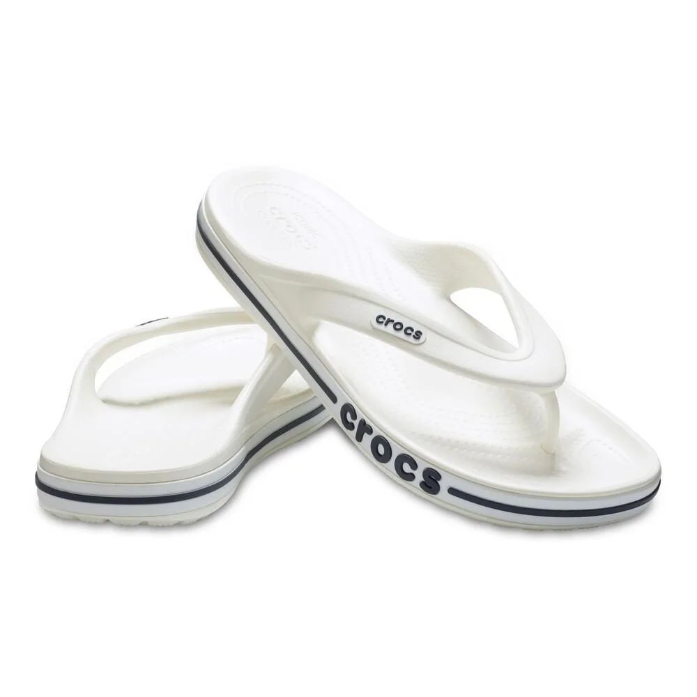 Chinelo crocs bayaband flip white/navy Branco 3