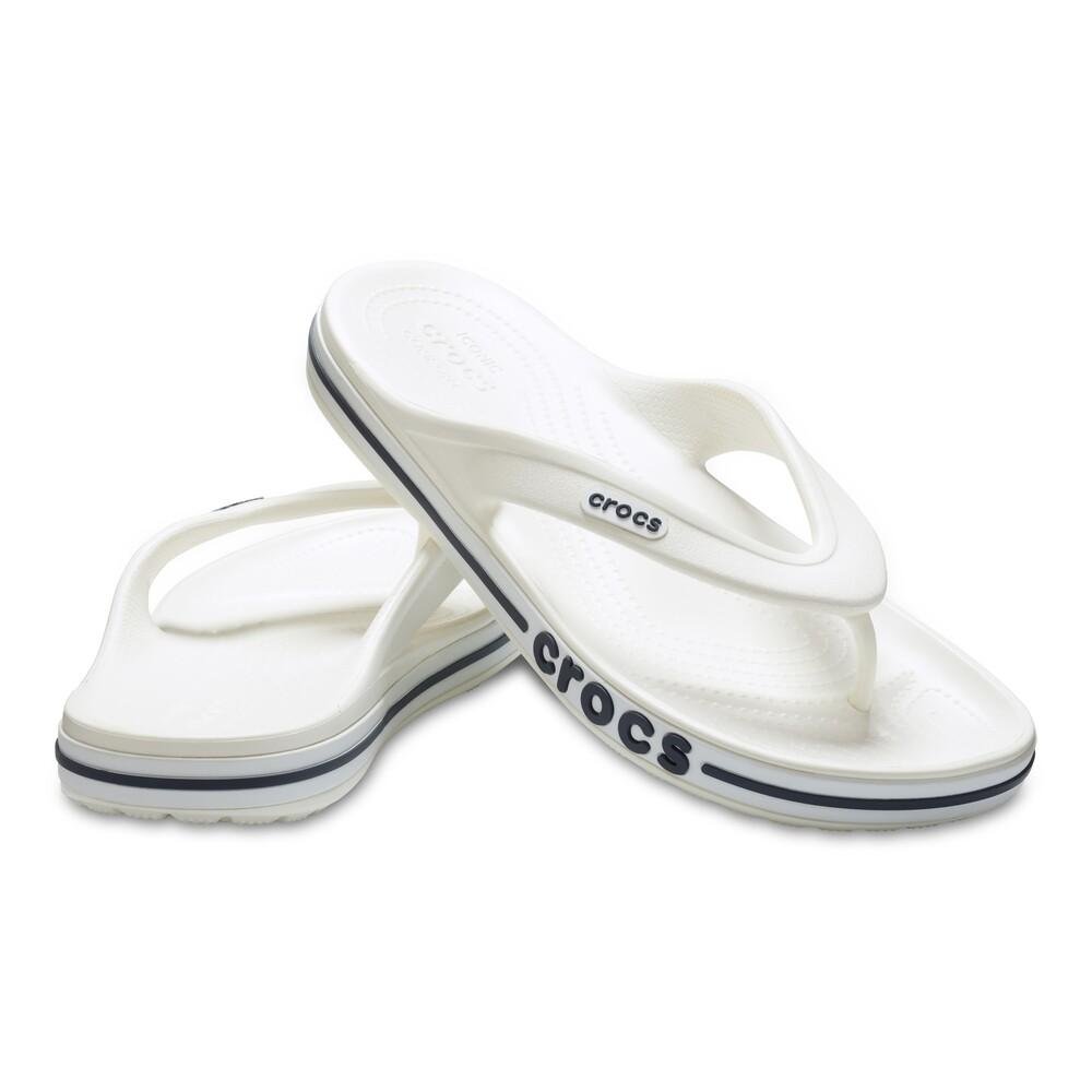 Chinelo crocs bayaband flip white/navy Branco