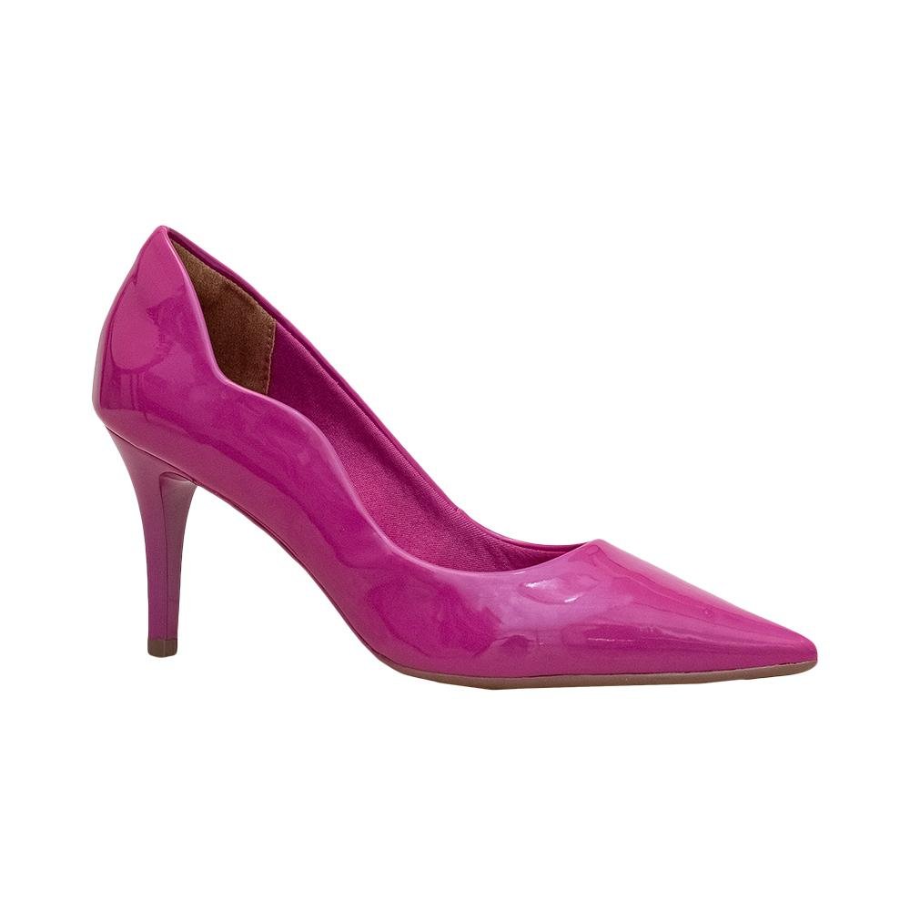 Scarpin Nude Recorte Lateral Ondulado | Comfort Roxo 1