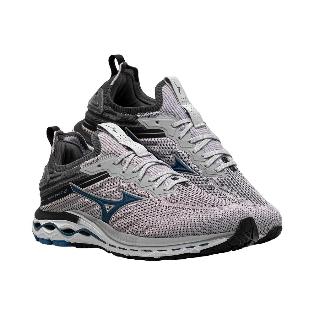 Tênis de Corrida Preto Wave Legend 2 | Mizuno Cinza 2