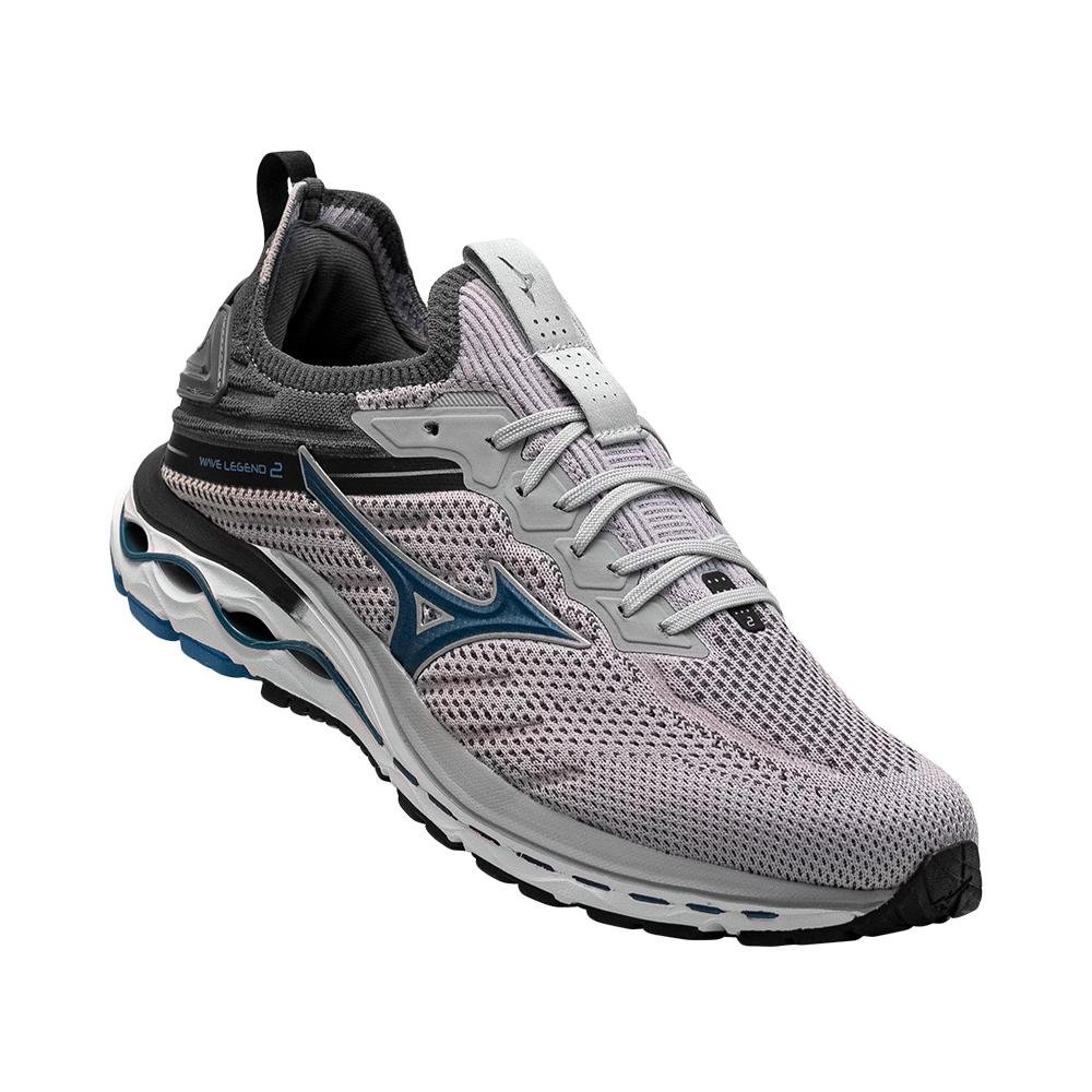 Tênis de Corrida Preto Wave Legend 2 | Mizuno Cinza 4