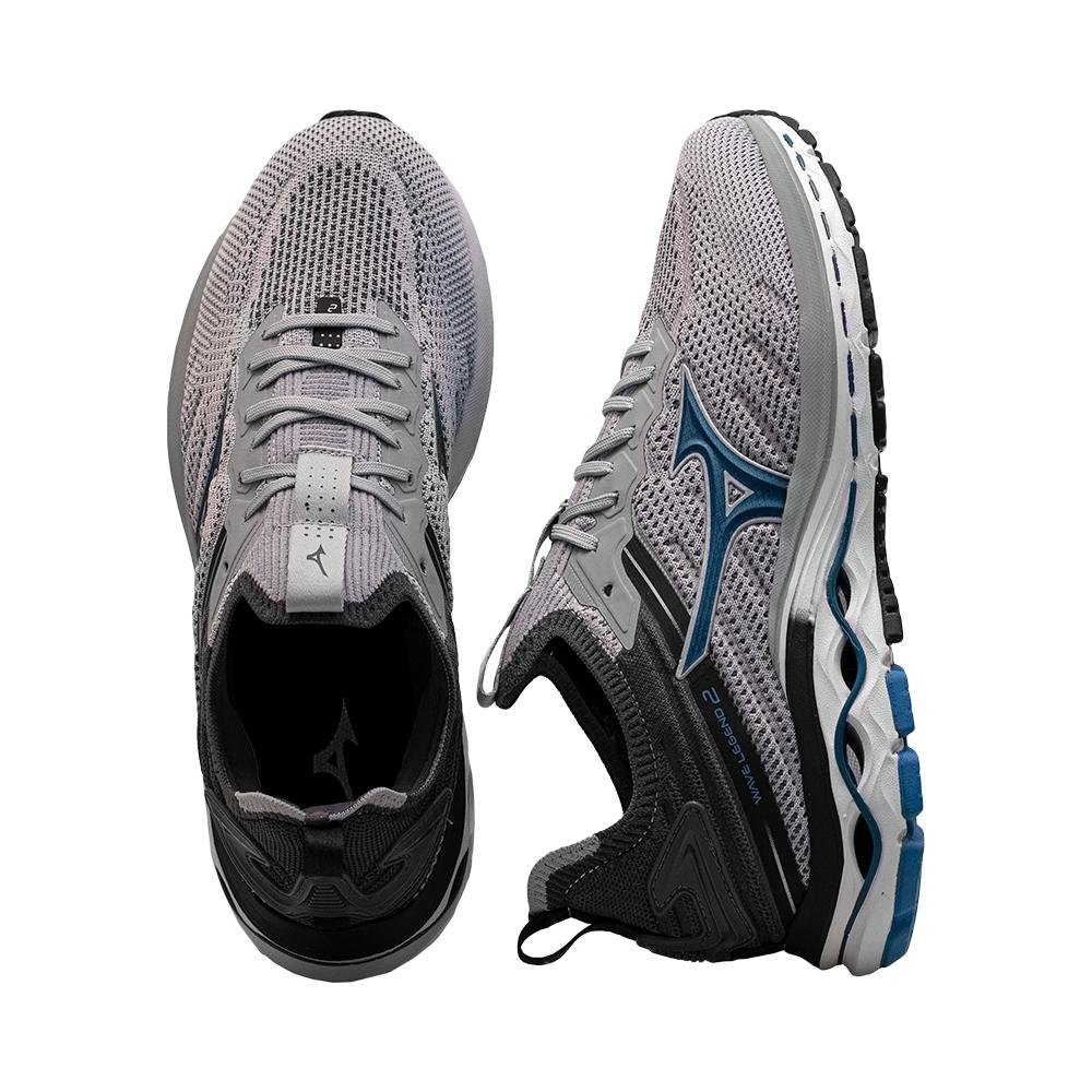 Tênis de Corrida Preto Wave Legend 2 | Mizuno Cinza 8