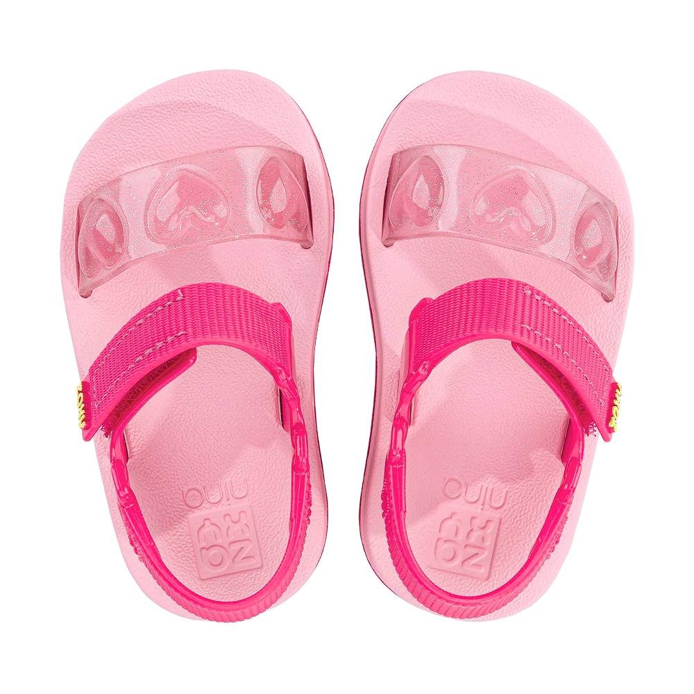 Sandália Zaxynina Kids Love Glitter Menina Infantil Rosa 2