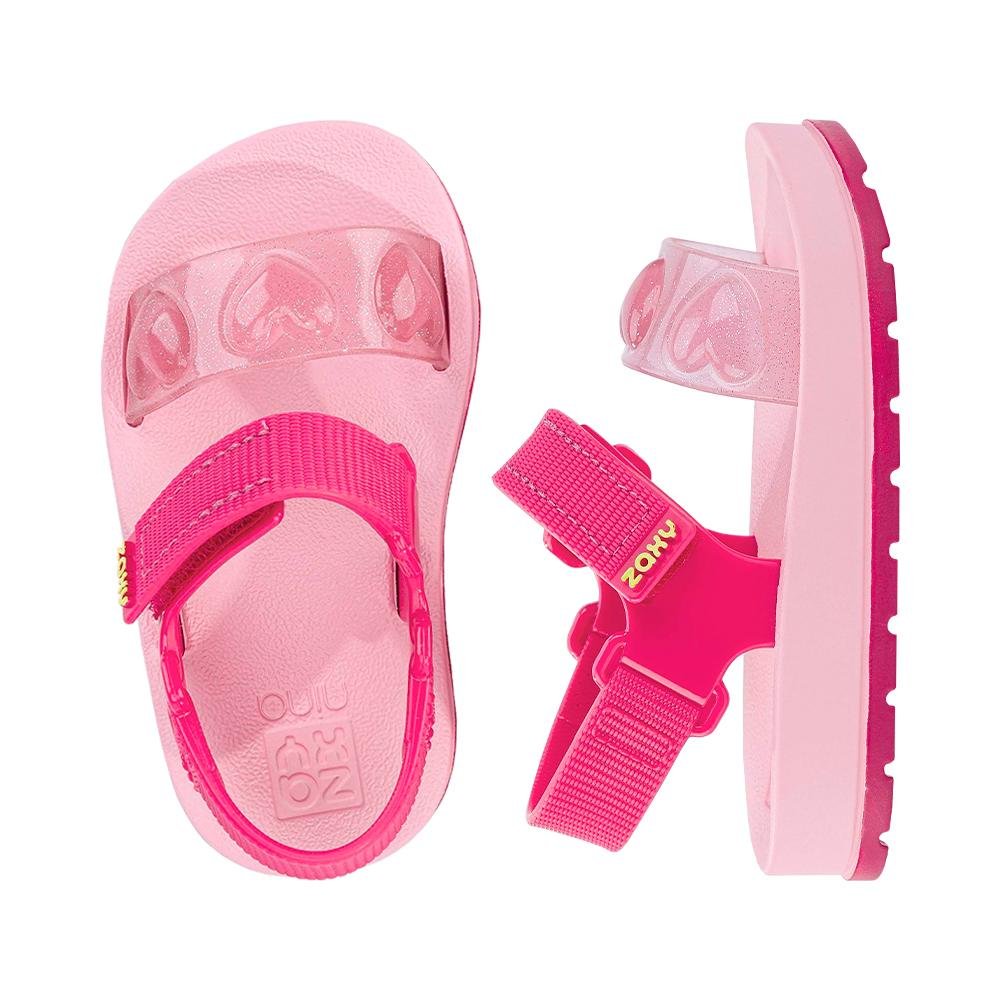 Sandália Zaxynina Kids Love Glitter Menina Infantil Rosa 6