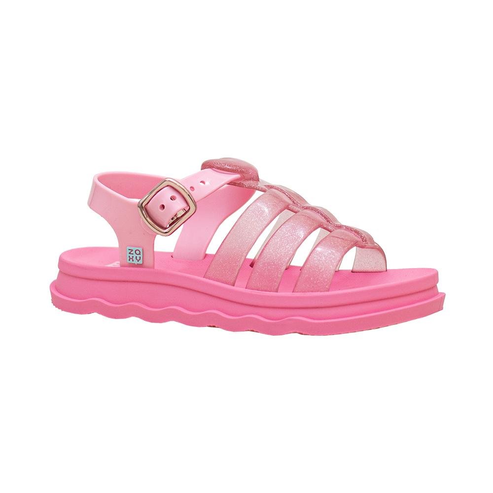 Sandália Zaxynina Kids Power Love Shine Menina Infantil Rosa 2