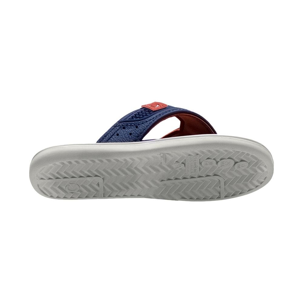 Chinelo de Dedo Cinza, Azul e Telha Kids Malta Elegance | Cartago Azul 3