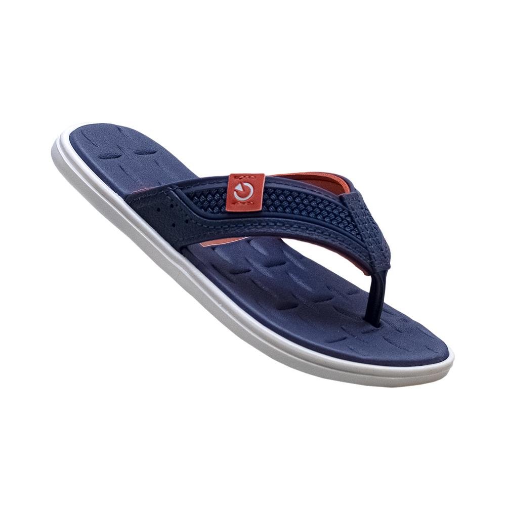 Chinelo de Dedo Cinza, Azul e Telha Kids Malta Elegance | Cartago Azul 7
