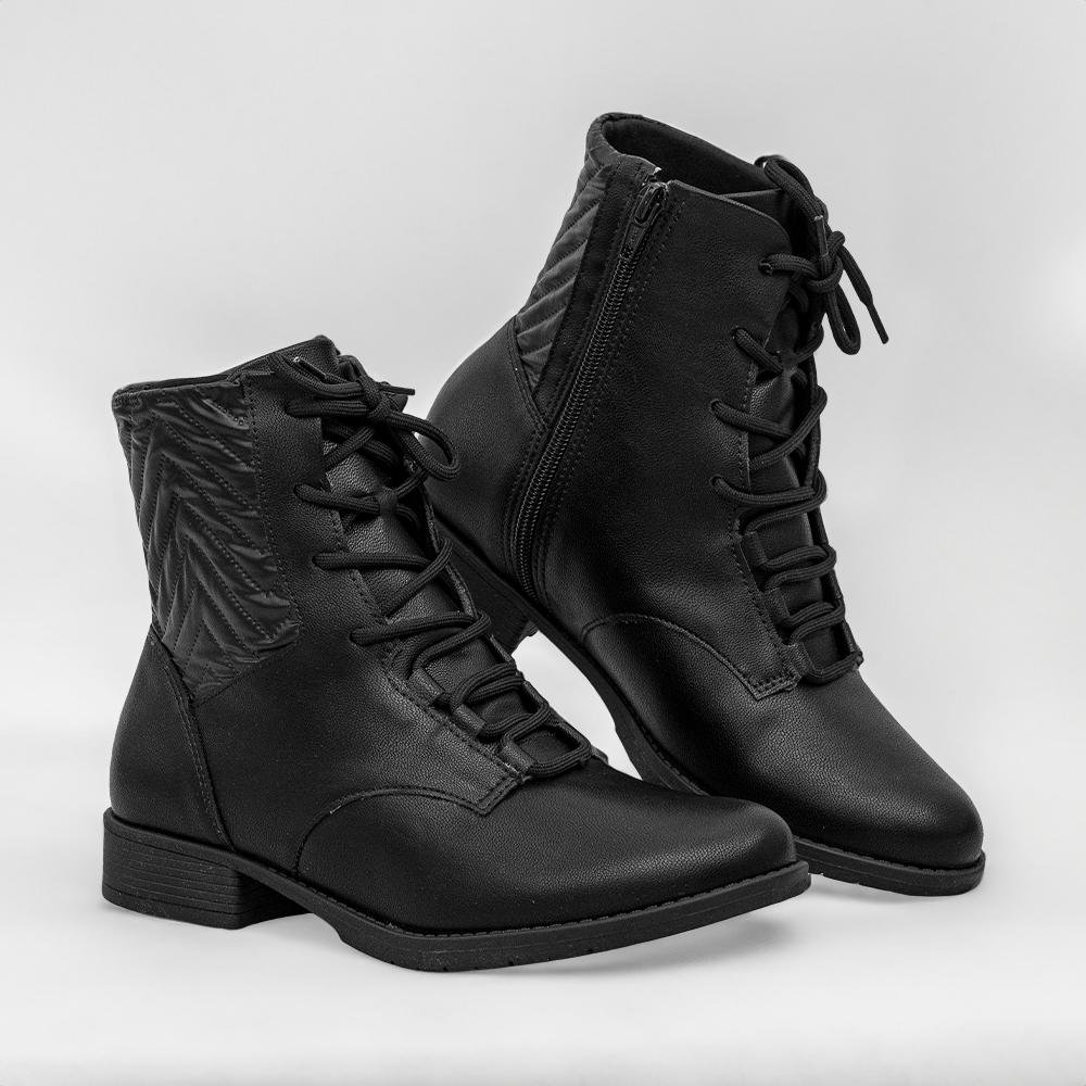 Coturno Preto Salto Baixo | Comfort Preto 4