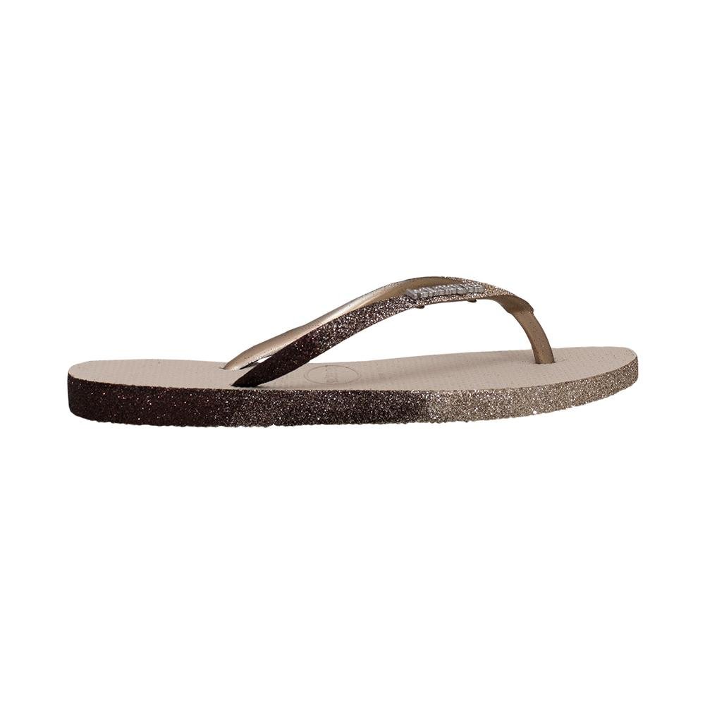 Chinelo Slim Pau Brasil Sparkle Me | Havaianas Bege 5