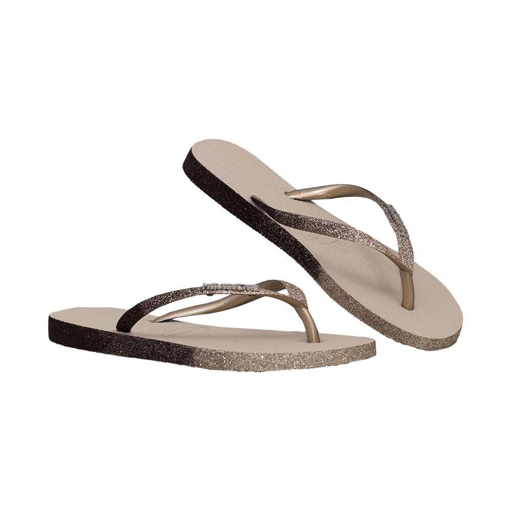 Chinelo Slim Pau Brasil Sparkle Me | Havaianas Bege 6