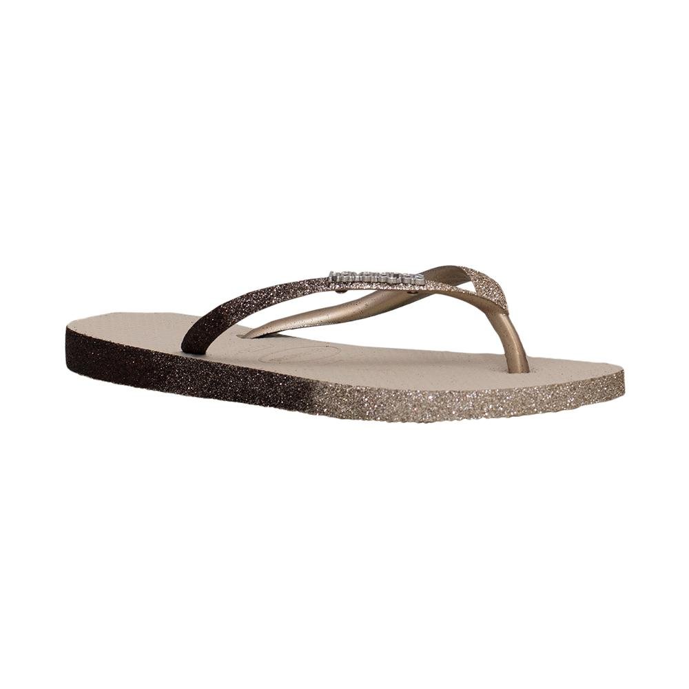 Chinelo Slim Pau Brasil Sparkle Me | Havaianas Bege 7