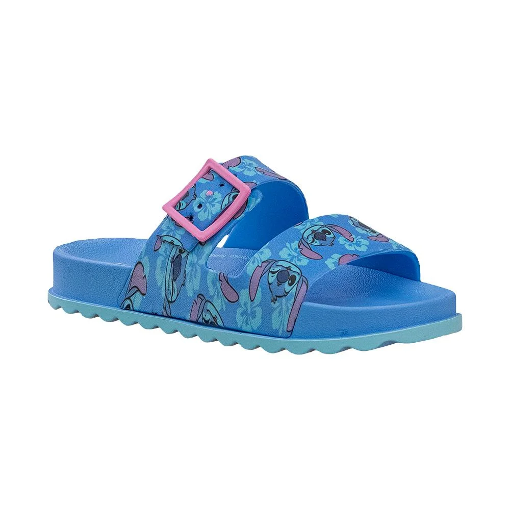 Sandália Azul e Rosa Kids Duas Tiras Fivela | Stitch Azul 1