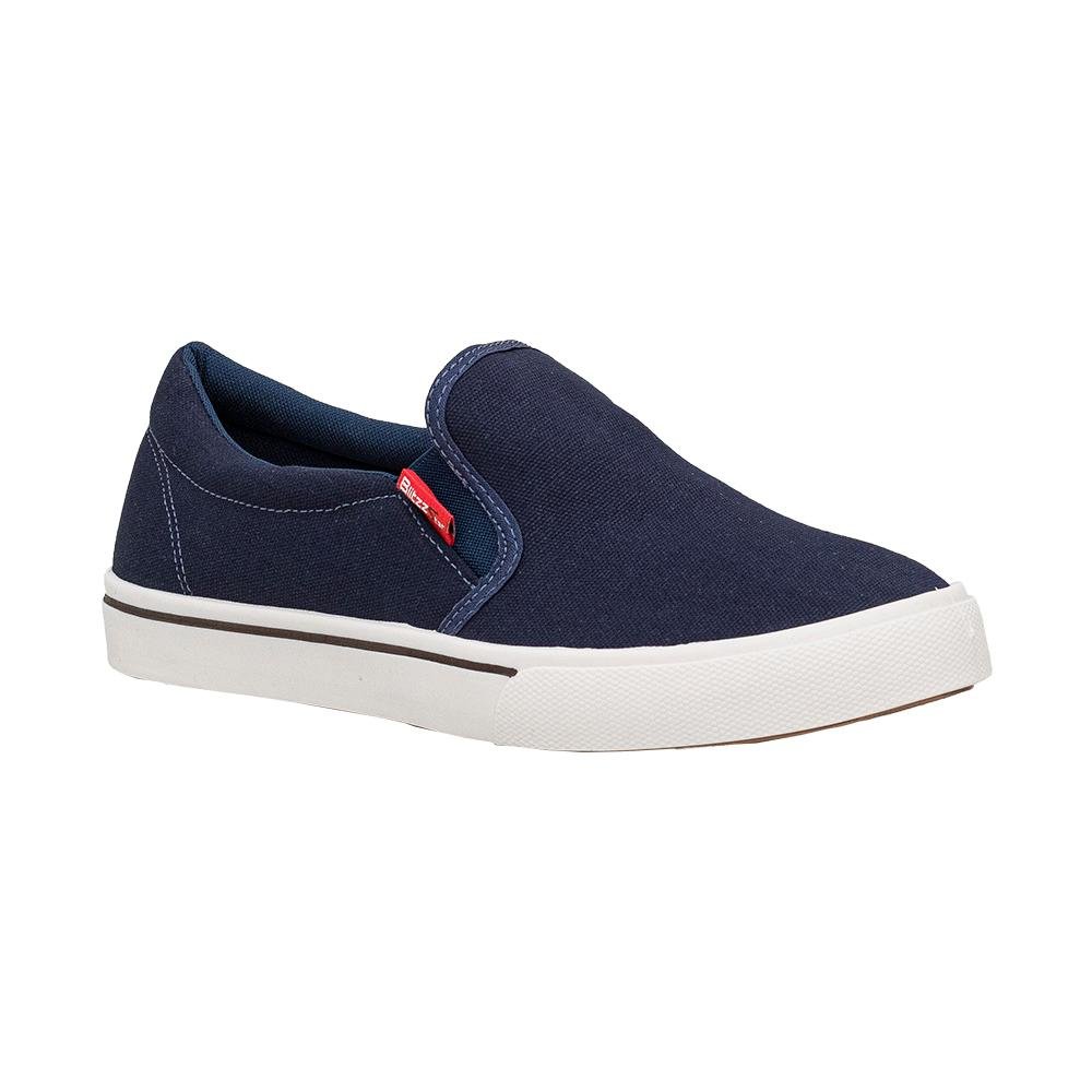 Slip On Preto Costura Aparente | Freeland Azul 2