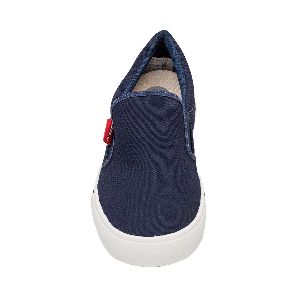 Slip On Preto Costura Aparente | Freeland Azul 4