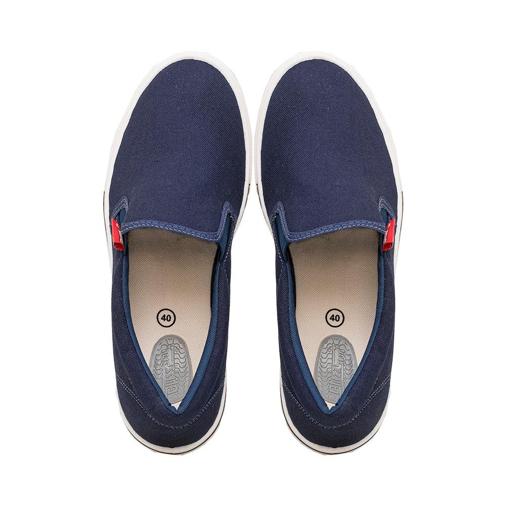 Slip On Preto Costura Aparente | Freeland Azul 7