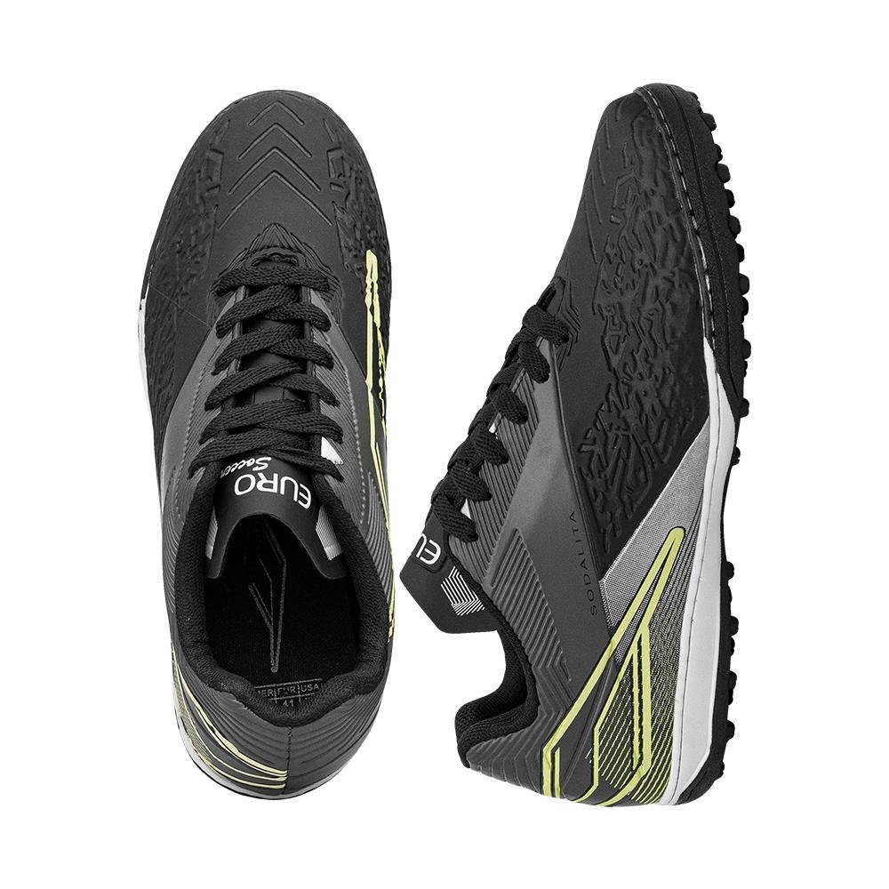 Chuteira Society Preto e Cinza Kids Sodalita | Euro Preto 2
