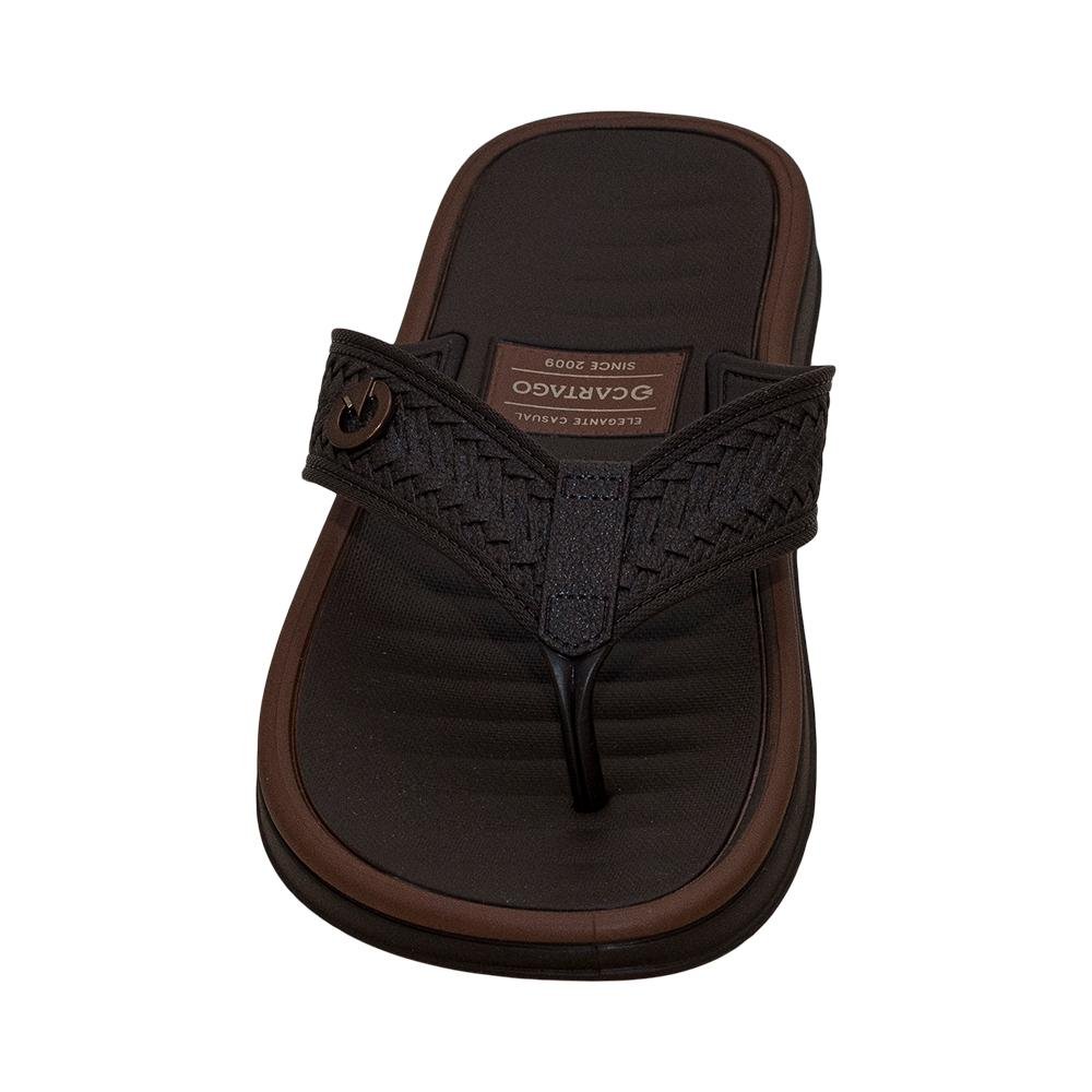 Chinelo de Dedo Marrom Elegante Casual | Cartago Marrom 3