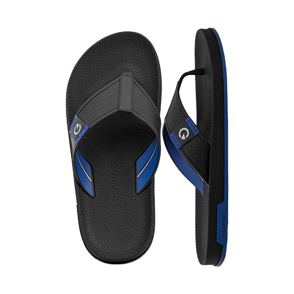 Chinelo de Dedo Preto e Azul Siena IV | Cartago Preto 5