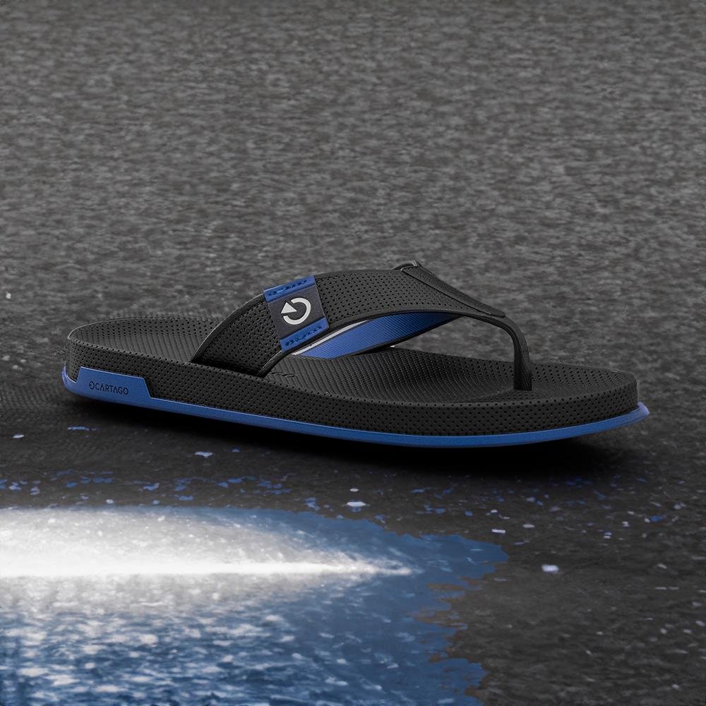 Chinelo de Dedo Preto e Azul Siena IV | Cartago Preto 7