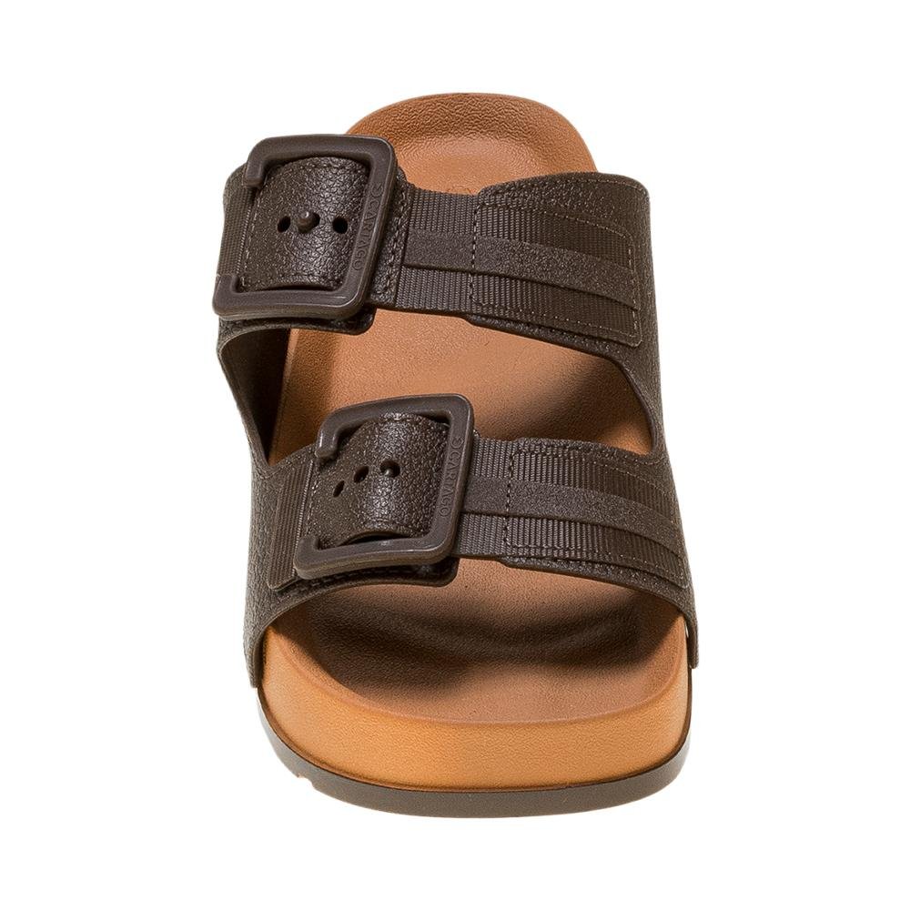 Chinelo Slide Bege e Marrom Milão II | Cartago Marrom 4