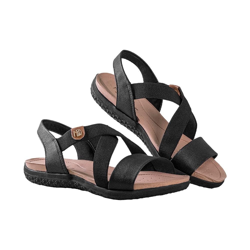 Sandália Nude Ouro Rosado Tiras Conforto | Modare Preto 6