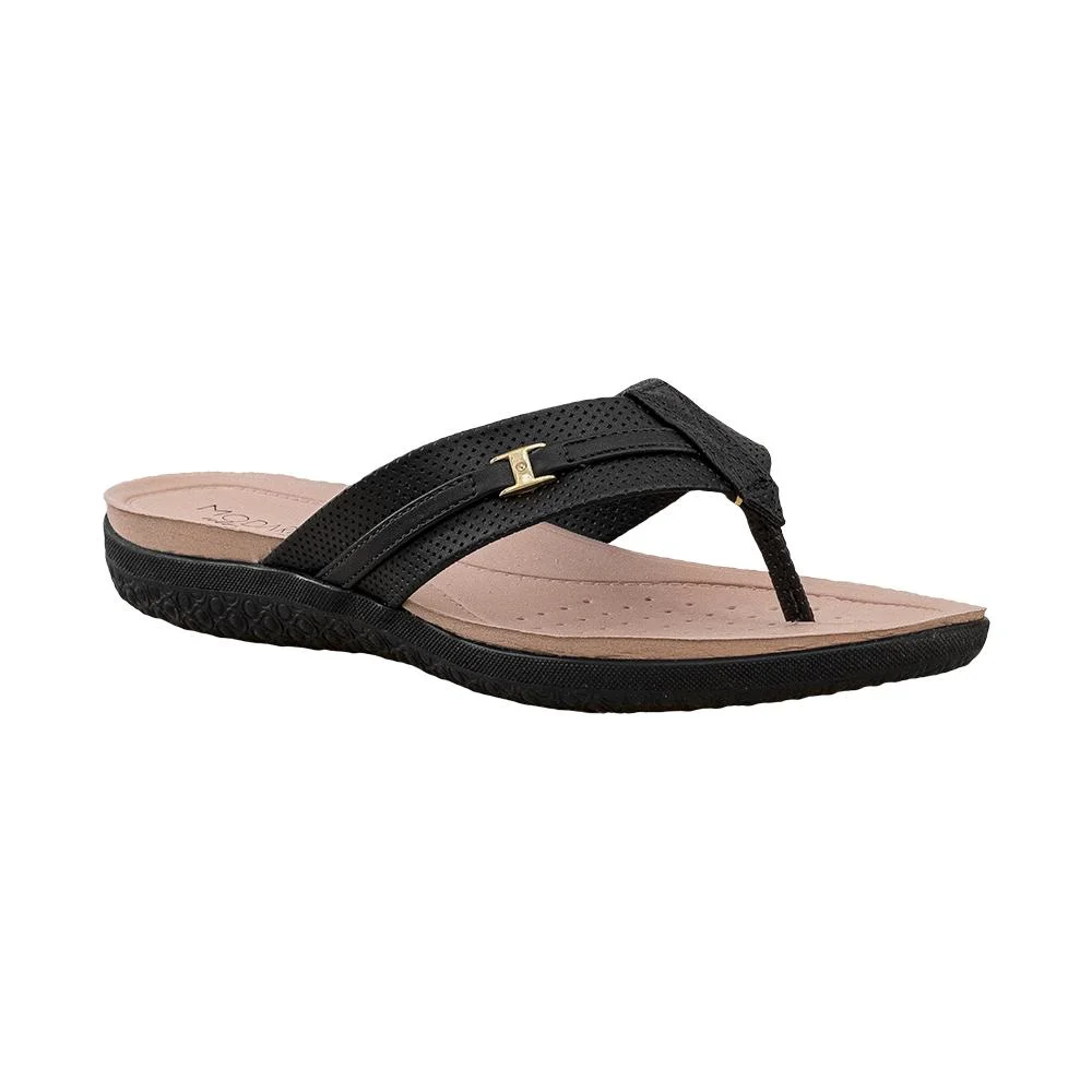 Sandália Preto Tira Entre Dedos Texturizada Fivela | Modare Preto 4