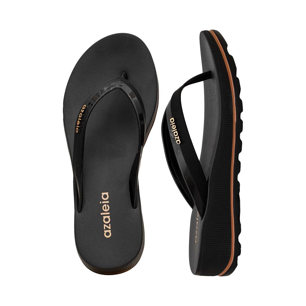 Tamanco Preto Salto Anabela Solado Tratorado | Azaleia Preto 1