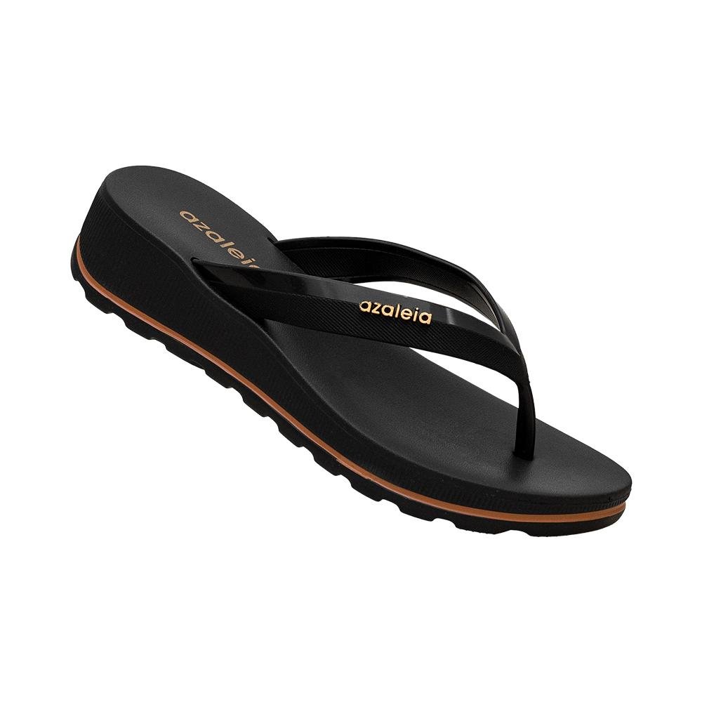 Tamanco Preto Salto Anabela Solado Tratorado | Azaleia Preto 6