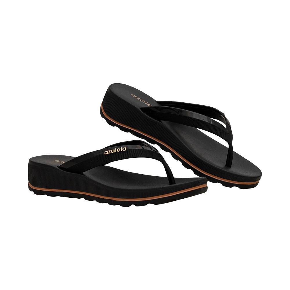 Tamanco Preto Salto Anabela Solado Tratorado | Azaleia Preto 8