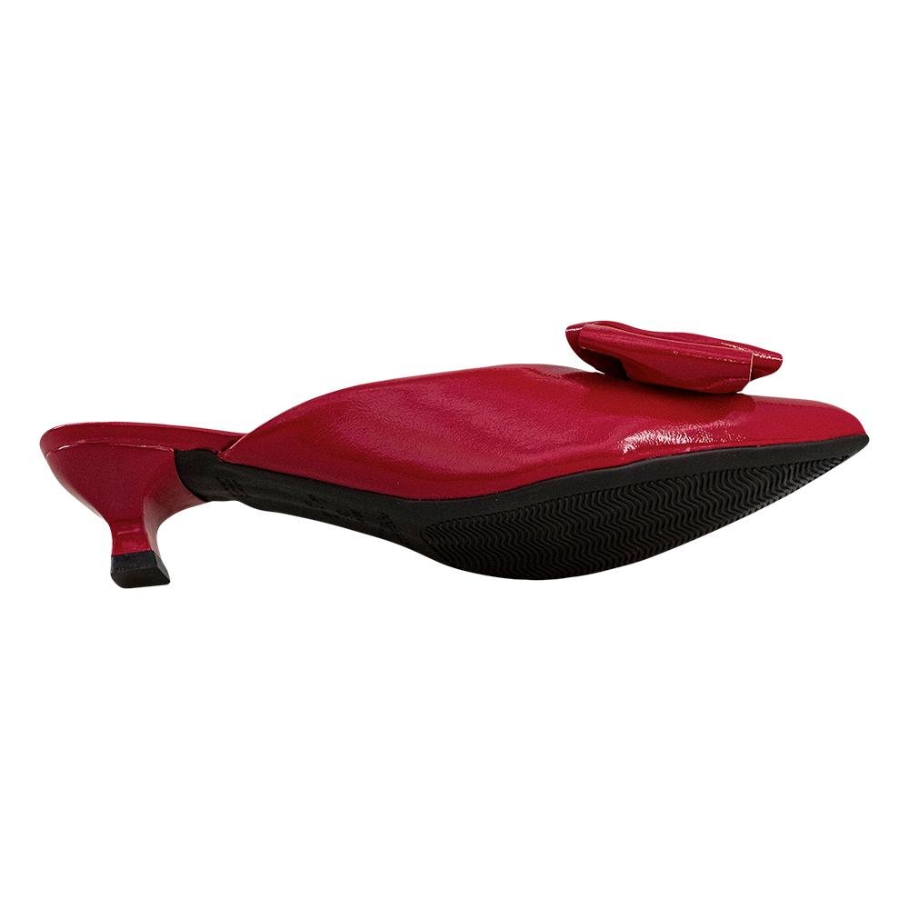 Mule Hibisco Verniz Laço | Comfort Vermelho 6