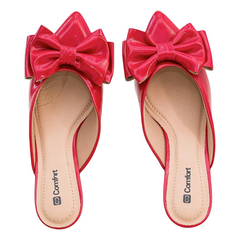 Mule Hibisco Verniz Laço | Comfort Vermelho 7