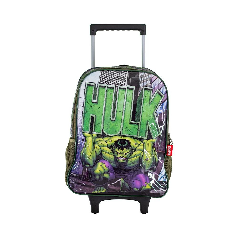 Mochila Carrinho Verde Kids Hulk Force | Luxcel Preto 3