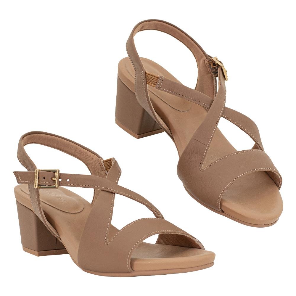 Sandália Camel Tiras Cruzadas | Usaflex Camel 3