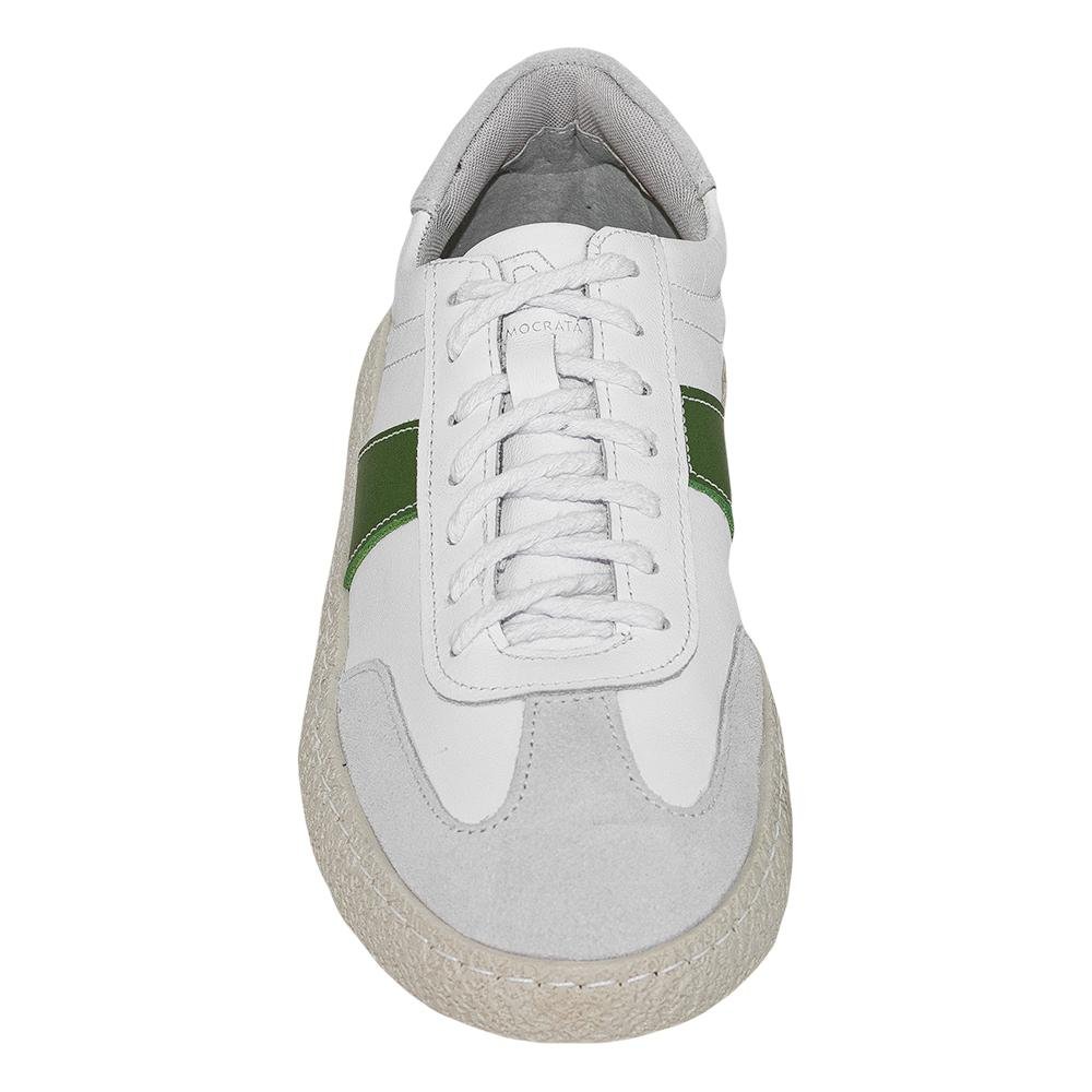 Sapatênis Branco e Verde Entressola Texturizada Democrata Branco 7