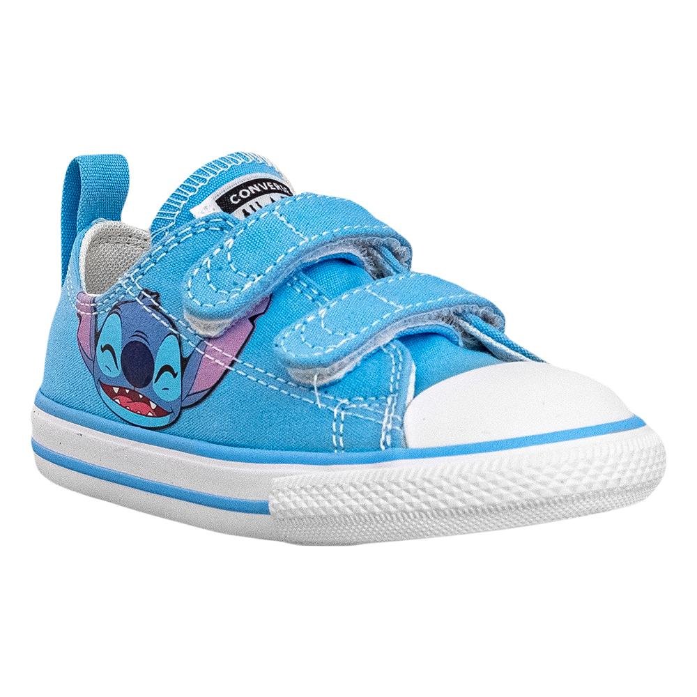 Tênis Casual Azul Kids Stitch Velcro All Star Azul