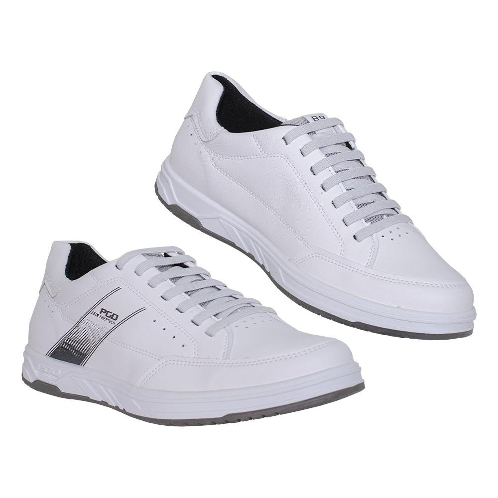 Sapatênis Branco Microfibra Masculino Pegada Branco 2