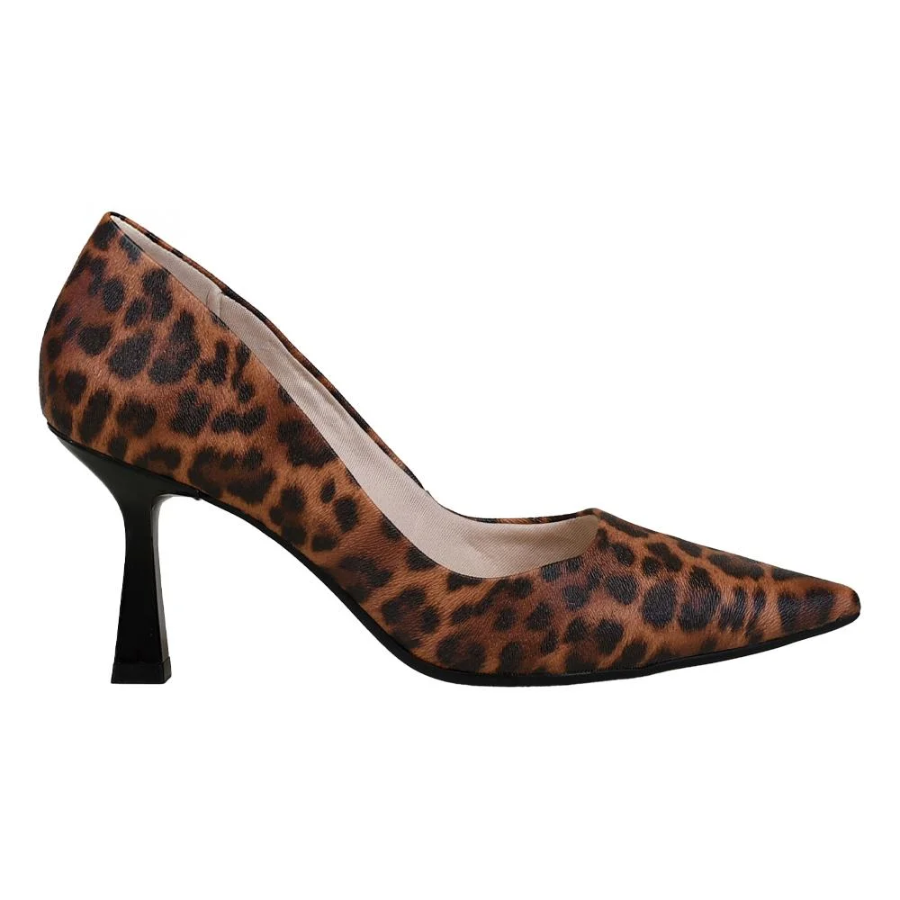Scarpin Feminino Salto Fino Comfort Onça 2