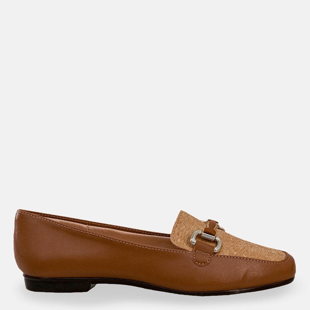 Mocassim Fivela Frontal Off White