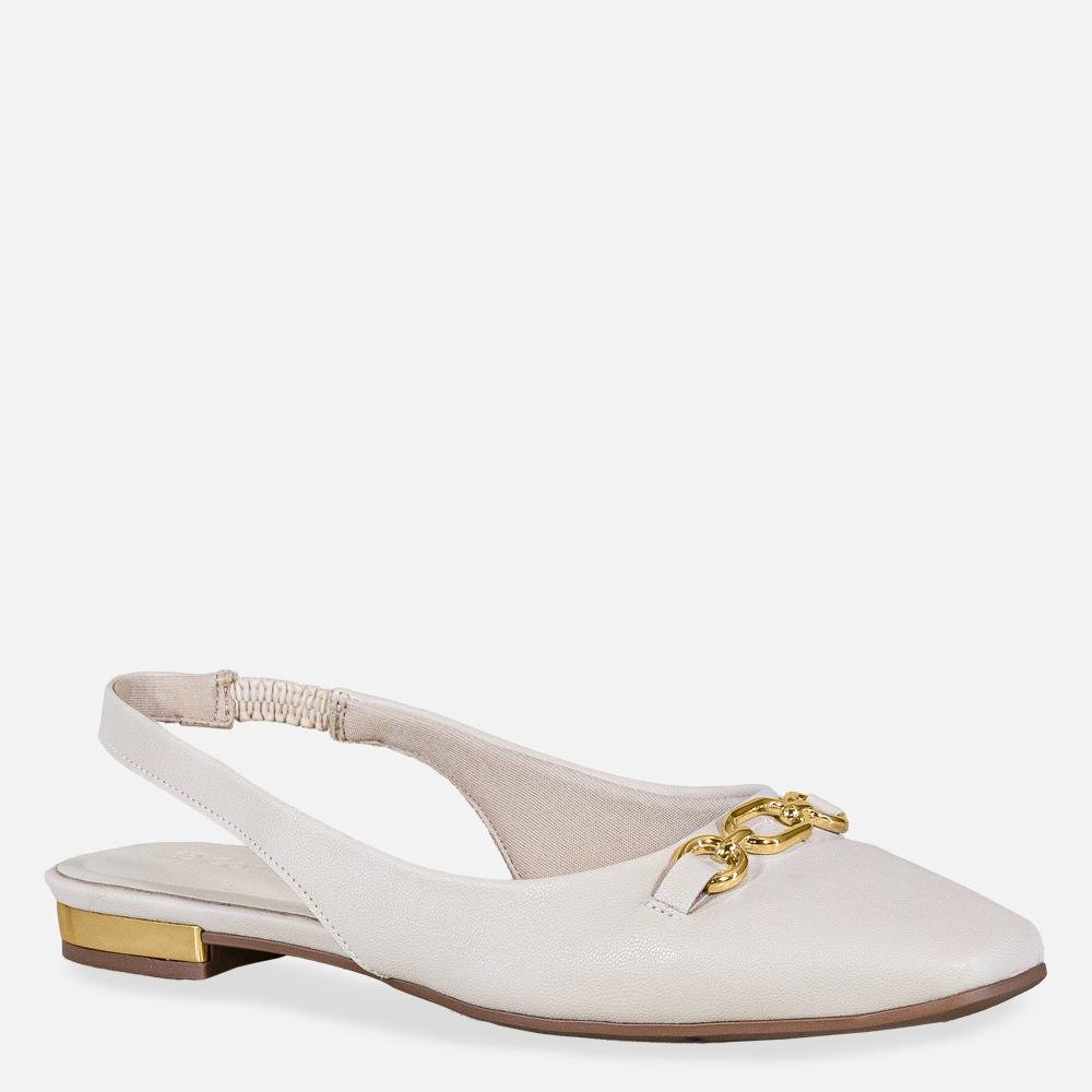 Sapatilha Preto Fivela Metalizada Branco 2