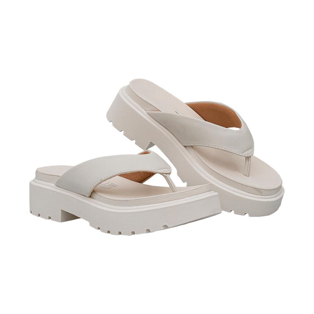 Tamanco Branco Off Plataforma de Dedo Salto Tratorado | Vizzano Off White 3