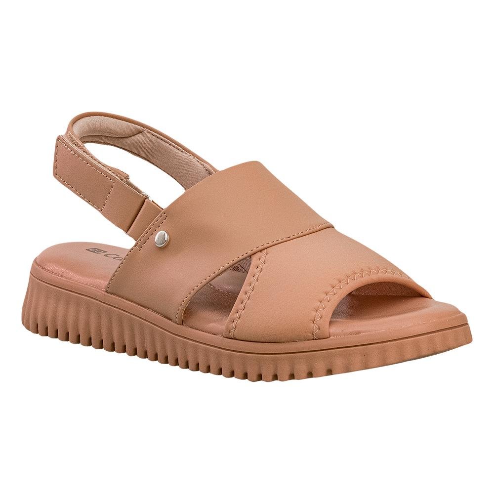 Sandália Tiras Largas Solado Tratorado Preta Nude 2