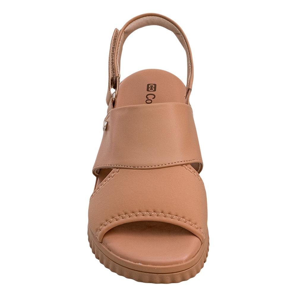 Sandália Tiras Largas Solado Tratorado Preta Nude 4