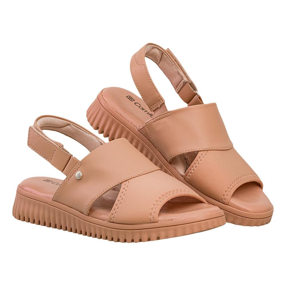 Sandália Tiras Largas Solado Tratorado Preta Nude 6