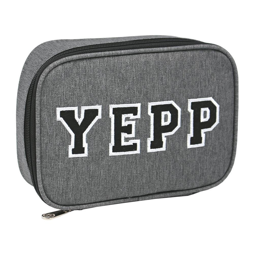 Kit Mochila Carrinho + Lancheira + Estojo Cinza Kids | Yepp Cinza 3