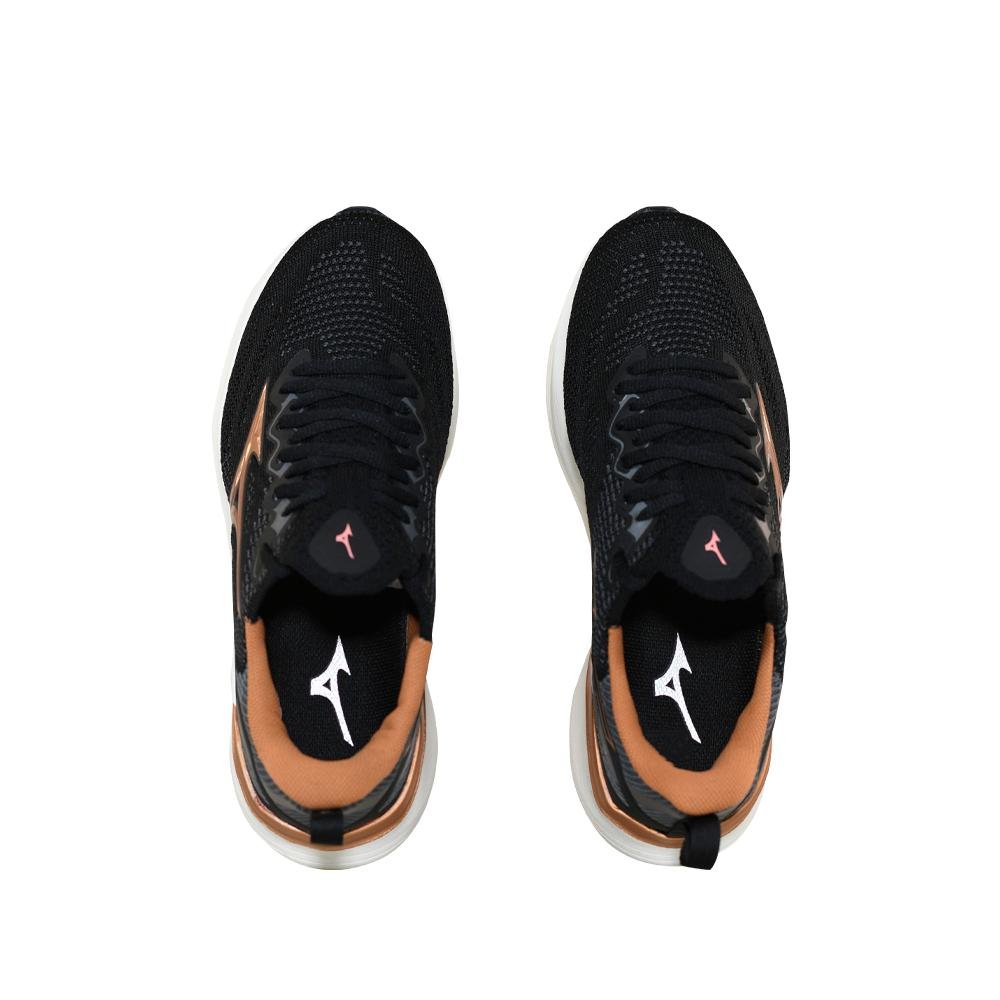 Tênis de Corrida Preto e Bronze Glow 3 | Mizuno