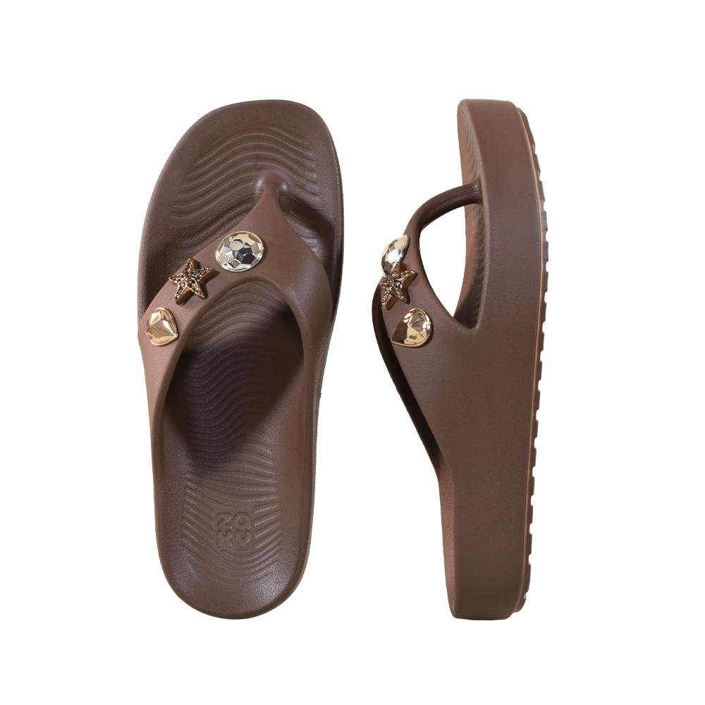 Chinelo de Dedo Feminino Zaxy Zen Marrom 2